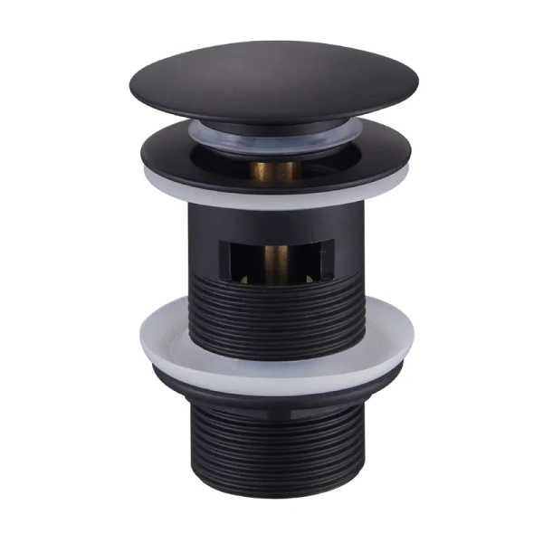 Донный клапан Raglo R600 R600.03.06 для раковины, с переливом, черный