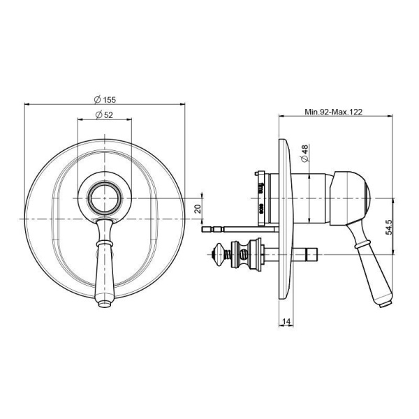 смеситель для душа fima carlo frattini bell f3369x2cr