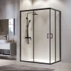 душевой уголок rgw passage pa-246b 80х120 см, профиль черный, стекло прозрачное
