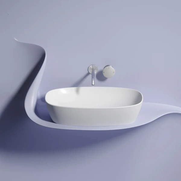 раковина ceramicanova element cn6049mw накладная, 60x38 см, белая матовая