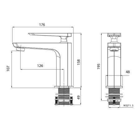 смеситель для раковины lemark prizma lm3906c хром