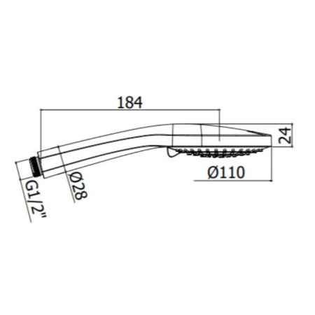 душевая лейка paffoni ginevra zdoc125no 11 см, черный матовый