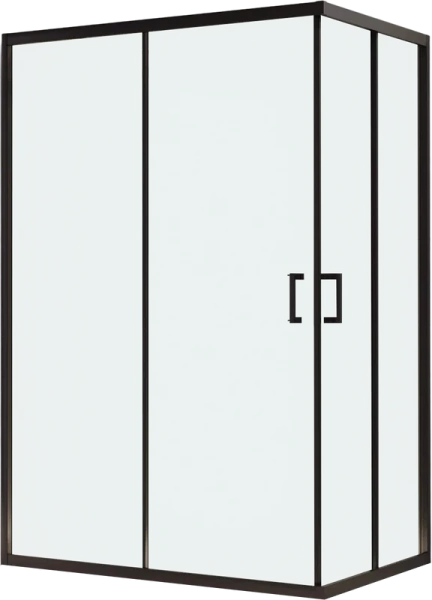 душевой уголок rgw passage pa-246b 80х120 см, профиль черный, стекло прозрачное