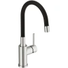 Смеситель для кухни Cersanit Melar A68233 с гибким изливом, хром/черный