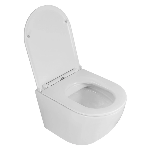 унитаз azario grado 490х370х360 безободковый с быстросъемным сиденьем микролифт (az-0046 -n)