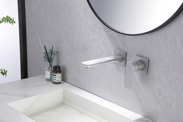 смеситель для раковины abber weiss insel af8082w белый хром