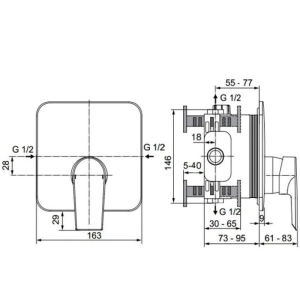 cмеситель для душа ideal standard tesi a6585aa