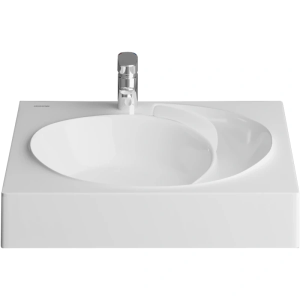 раковина grossman neo 2606001 над стиральной машиной, 60.5x60.3 см, белая