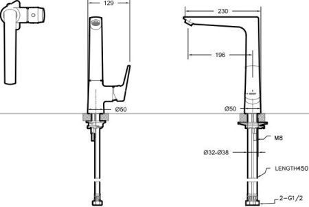 смеситель для кухни bravat real f7121179cp-2-rus