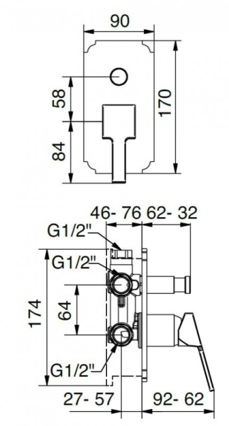 смеситель для душа cezares legend-vdim-02 бронза смеситель для душа cezares legend-vdim-02 бронза