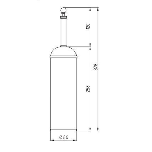 Ёршик для унитаза Paini Duomo 88CR061 хром