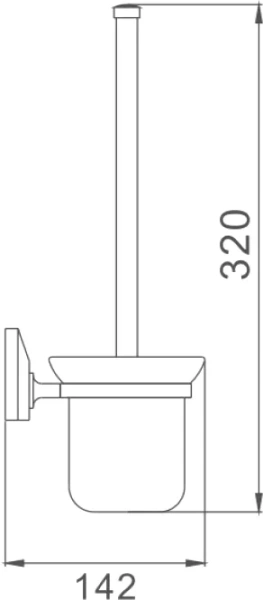 Ёршик для унитаза Haiba HB1610 хром