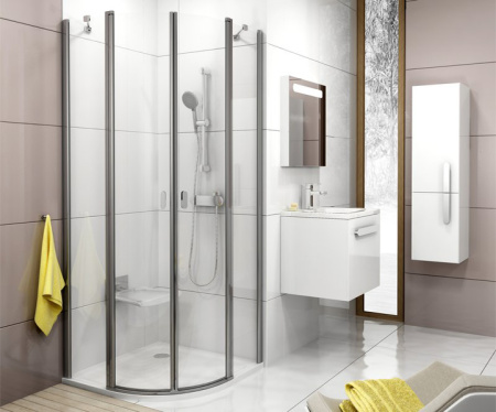 душевой поддон из искусственного камня ravak elipso pro chrome 80×80 xa244401010 белый