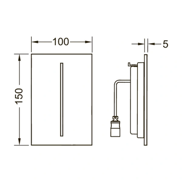 лицевая панель tece tecefilo-velvet 9242086 для писсуара fenix® от arpa industriale серый камень