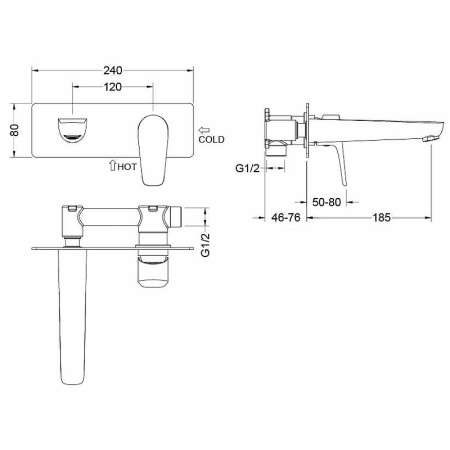 смеситель для раковины aquatek бетта aq1113cr хром