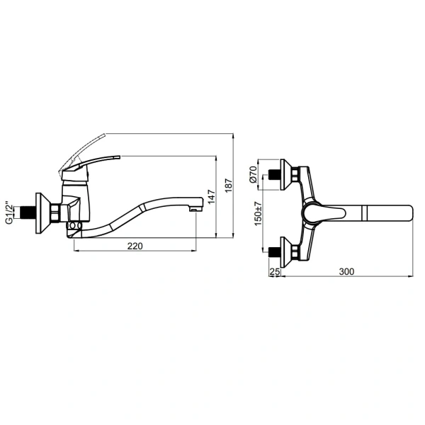 смеситель для кухни adell luna 15021221