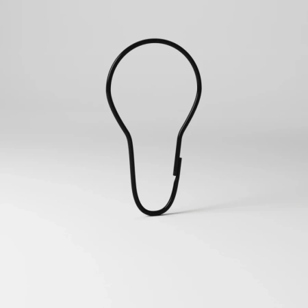 набор колец для шторы в ванную комнату iddis, черный rinmbl0i15