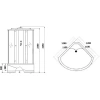 душевая кабина niagara luxe 120x120 ng-7744g с гидромассажем