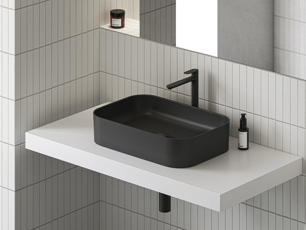 раковина-чаша ravak ceramic slim r 55 xjx0d155001 черная матовая
