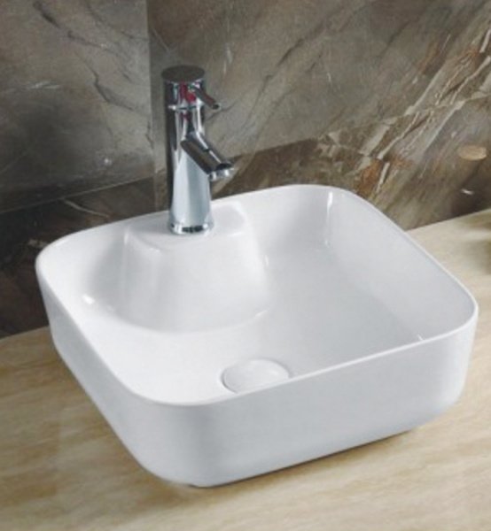 раковина в ванную накладная 40 см ceramalux 9443 белая