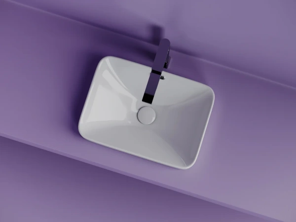 раковина встраиваемая сверху ceramicanova element прямоугольная 460x330x170 мм с переливом цвет белый cn6078