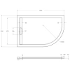 душевой поддон из искусственного камня cezares tray as 120x80 l tray-as-rh-120/80-30-w-l белый