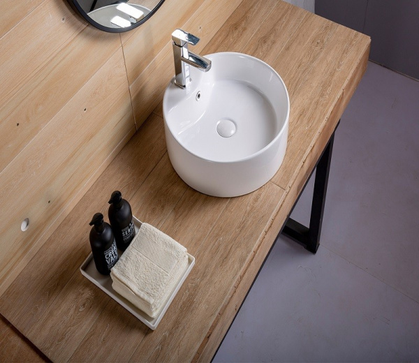 раковина ceramalux 9008b накладная, 47.5x34 см, белая