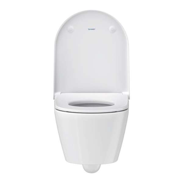 унитаз duravit d-neo 45880900a1 подвесной, укороченный, безободковый, с сиденьем, белый