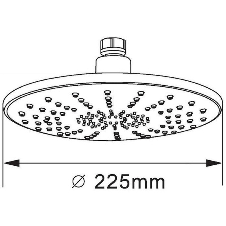 верхний душ orange s06ts хром