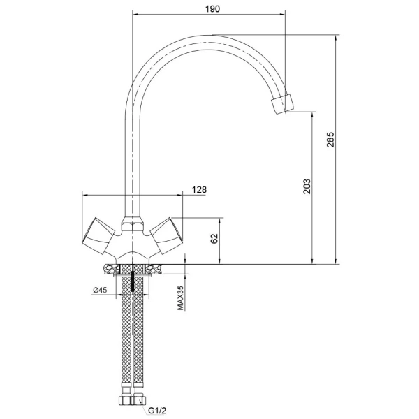 смеситель для кухни wesnaart teplo tep04-110