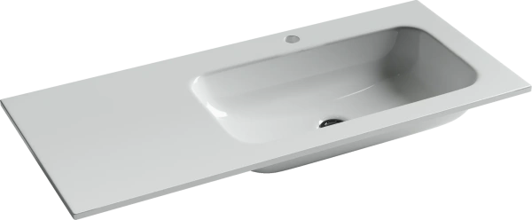 Раковина Ceramicanova Grace CN7015 100 см, накладная, чаша справа, белая