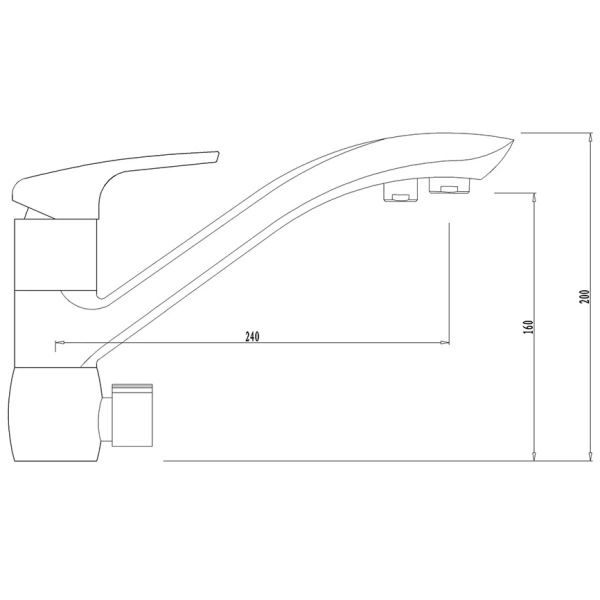 смеситель для кухни с фильтром kaiser venus 39066-5 + h851p00
