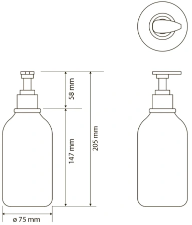 дозатор для мыла bemeta 131567701 коричневый