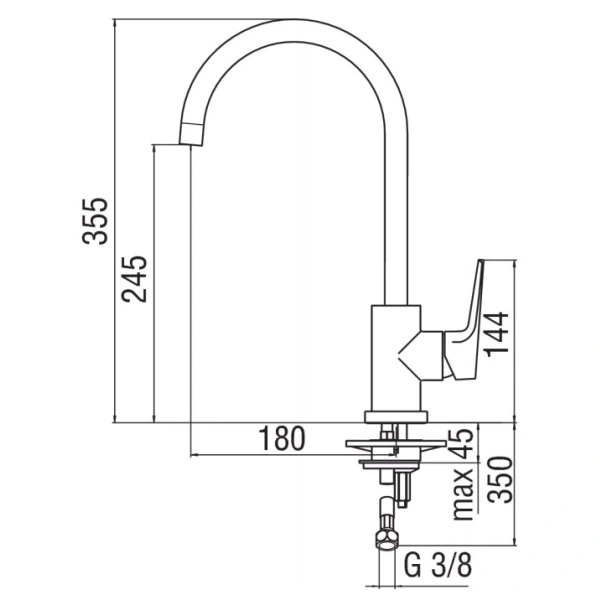 смеситель для кухни nobili nobi nb84133cr