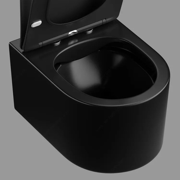унитаз cerutti spa tanaro aria mb ct9238 подвесной, с сиденьем микролифт, черный матовый