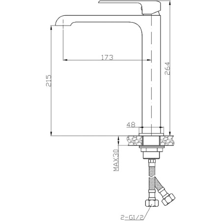 смеситель для раковины belbagno dory dor-lmc-crm