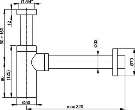 сифон для раковины alcaplast a400