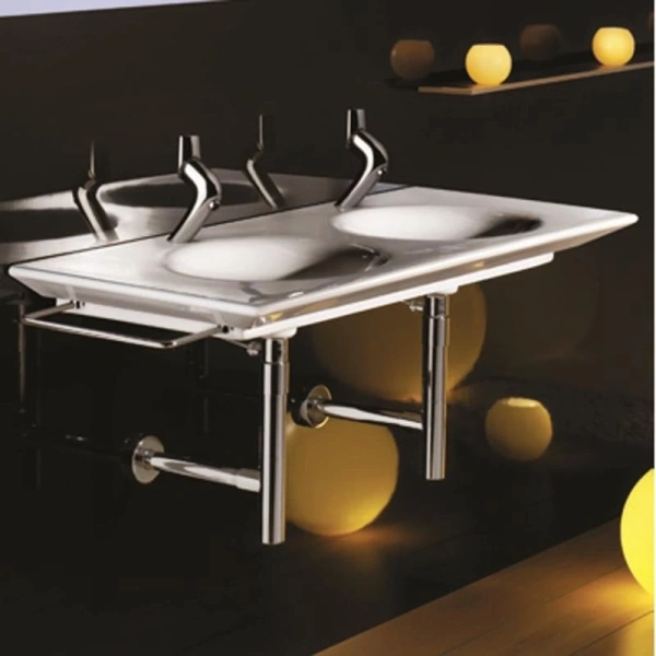 раковина 120x51 см roca kalahari 327896000 двойная, цвет белый