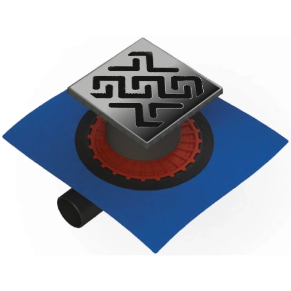 душевой трап berges zentrum antik 150x150 091365 с решеткой хром