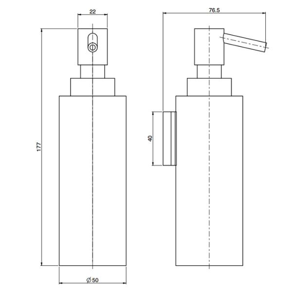 Дозатор для мыла FIMA|Carlo Frattini Accessori F6003/5NS настенный, чёрный матовый