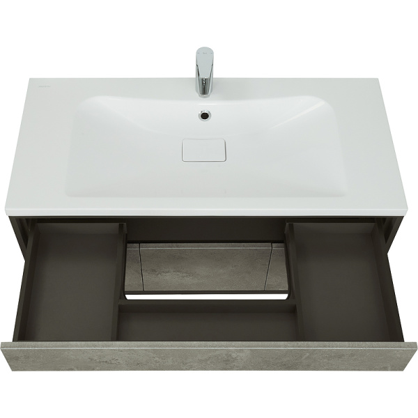тумба под раковину aquaton уэльс 80 1a267901wa6a0 подвесная авеллино грей антрацит