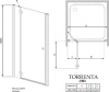 душевая дверь radaway torrenta dwj 120 l графитовое