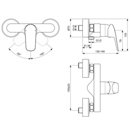 смеситель для душа ideal standard ceraflex b1720aa смеситель для душа ideal standard ceraflex b1720aa