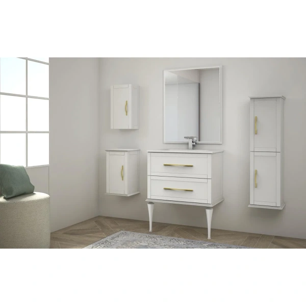 тумба под раковину cezares tiffany 54948 78,2 см, подвесная, bianco opaco