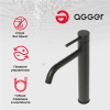 смеситель для раковины agger zest a0712144 черный матовый