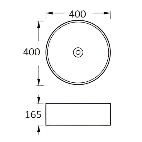 раковина-чаша aquatek 40 aq5118-mw белая матовая