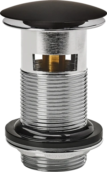 Донный клапан Wirquin Клик-клак 30722855 для раковины, с переливом, черный