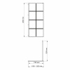 душевая перегородка wasserkraft glan 120 66w40 профиль черный матовый, стекло прозрачное