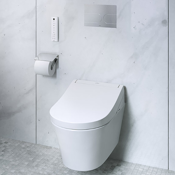 toto toto rg унитаз 38x58x33.5см., подвесной, безободковый, с сиденьем washlet rg lite, цвет: белый глянцевый