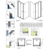 душевой уголок radaway eos kdj b 80lx80 137413-01-01l прозрачное